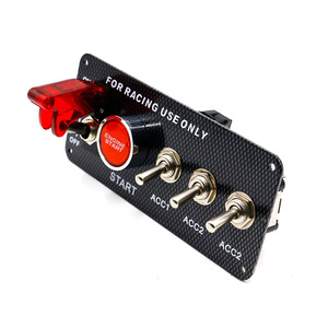 Interruptor Automático Combinado Cinco en Uno, de Fibra de Carbono, LED, Encendido con un Solo Botón, con Tres Posiciones, Panel de Modificación de Automóviles - Product Image 2