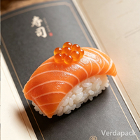 Menu de restaurant personnalisé en papier fantaisie plié avec logo en estampage à chaud pour restaurant japonais de sushi et de haute cuisine
