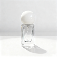 Mini bouteille de parfum vide de 15ml bouteille en verre cosmétique cloison carrée transparente avec différents bouchons