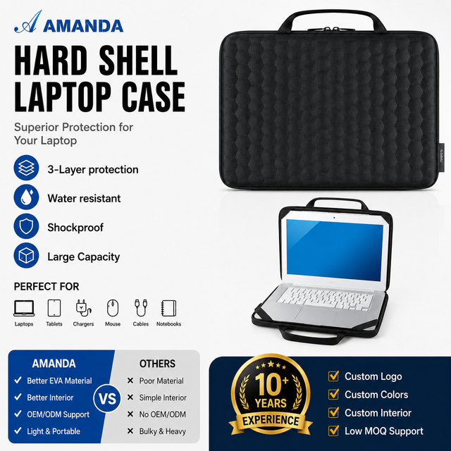 EVA Hard Laptop Bag Tablet Package Case Shoulder Strap Brief Bag 14 Inch Eva Customized Size Hard Shell Laptop case