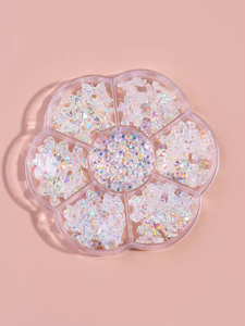 Décoration d'ongles en résine acrylique 3D en forme de nœud papillon et fleur de prunier Aurora, en boîte, 7 compartiments, pour manucure, ornement de salon, outil DIY, vente en gros - Product Image 5