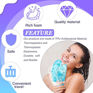Exfoliating Bath Mitt Honeycomb Glove Body Leg <b>Face</b> Cleansing Brush Quick Dry TPU Bath <b>ScrubBer</b> Massage Bath Tools - Product Image 5