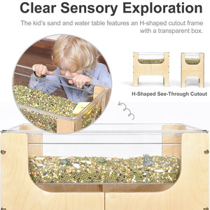 <span class=keywords><strong>Table</strong></span> sensorielle transparente pour enfants avec bac transparent pour le jeu tactile et l'apprentissage, idéale pour la maison - Product Image 5