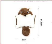 Jouet pour chat en peluche drôle et mignon en forme d'écureuil volant, interactif, résistant aux morsures, motif dessin animé, avec son de papier froissé, pour l'exercice des chatons
