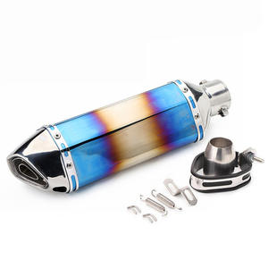 Tuyau d'échappement modifié pour moto, petit échappement hexagonal, <span class=keywords><strong>Scorpion</strong></span> en acier inoxydable, double demi-bleu, petit hexagonal - Product Image 4