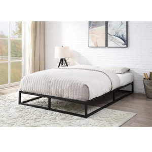 Modern <strong>Low</strong> Profile Wrought Iron <strong>Bed</strong> Base Metal Platform <strong>Bed</strong> <strong>Frame</strong> for Hotel Bedroom - Product Image 3