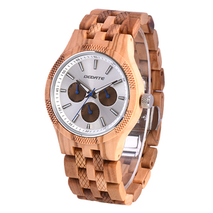 Nouvelle arrivée Montre-bracelet en bois pour homme Bewell Montre à quartz en bois de rose du Japon pour homme - Product Image 6