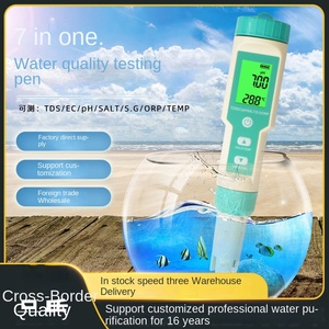 Stylo de test d'eau avancé 7 <span class=keywords><strong>en</strong></span> 1, grand format, professionnel, analyseur de solution nutritive hydroponique, testeur d'eau pour pH, TDS, <span class=keywords><strong>EC</strong></span> - Product Image 3