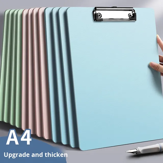 School Student Wholesale Thickened A4 Plastic Writing Board Folder Hard Board Clip for Menu Paper Clipboard