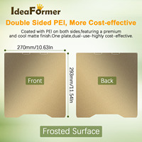 Plaque de construction en plastique Ideaformer PEI à double revêtement pour lit chauffant, 270*293mm (10.63x11.54in), 248g, pour imprimante 3D Creality K2