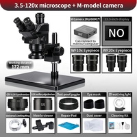Microscope Stéréo SZM7060 M avec Caméra 2K, Zoom 3.5X-120X, Base 380x260mm, Corps Bicolore pour la Restauration Horlogère