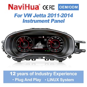 หน้าปัดดิจิตอล Navihua สำหรับรถยนต์ VW Jetta ปี 2011-2014 จอ LCD แสดงผลมาตรวัดความเร็ว รองรับ CarPlay - Product Image 1
