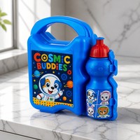 Lot de bouteilles d'eau et boîtes à lunch Dacheng écologiques de style américain pour enfants avec poignée intégrée et design de dessin animé – Vaisselle en gros