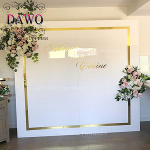 High Quality Acrylic Vintage Wedding <strong>Gold</strong> <strong>Backdrop</strong> - Product Image 4