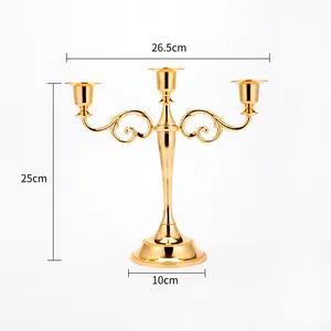 Party Decor Taper Candle Holder Stands Gold Tall antique brass Candelabra Centerpieces Wedding