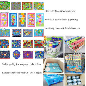 <span class=keywords><strong>Tapis</strong></span> <span class=keywords><strong>de</strong></span> jeu pour enfants personnalisé avec impression animale, en polyester moderne, antidérapant, OEM - Product Image 4