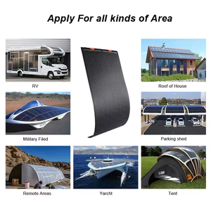 Paneles Solares Flexibles Ligeros de 100W con 23.7% de Eficiencia para Camping, Autocaravanas y Yates, Diseño Flexible con Caja de Conexiones IP68 Impermeable - Product Image 3