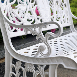 Parco nuovo design panche moderne giardino <span class=keywords><strong>esterno</strong></span> panca in metallo da giardino patio in acciaio fuso in alluminio cortile sedia da <span class=keywords><strong>esterno</strong></span> panche - Product Image 3