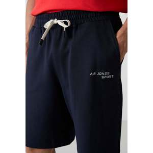 Conjunto de Pantalones Cortos Oversize de Algodón Azul Marino para Hombre Fiesta, Transpirables 85250 - Product Image 5