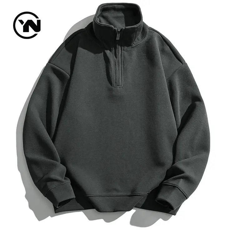 Moletom de golfe masculino de desempenho personalizado, pulôver de manga comprida com 1/4 zip, gola com zip, moletom com 1/4 zip