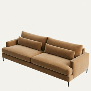 Sofá Cama en Forma de L con Estructura de Madera de Teca Moderna, Tapicería Ecológica, Diseño Duradero para Salas de Estar de Almacenes y Villas - Product Image 3