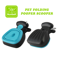 Nunbellpets Cueilleur de crottes de chien réutilisable Article chaud Clip en plastique avec mousqueton Sacs pliables portables pour grand espace de transport d'articles