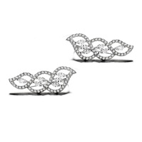 Dernière conception Bijoux 925 En Argent Sterling Grimpeur CZ Boucles D'oreilles