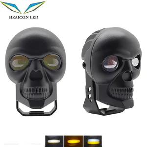 Hearxin 60W High Power Universal Car Skull Style Spotlight for Motorcycle Car Waterproof Motoheadlight