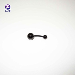 Anillo de Acero Inoxidable Chapado en Oro con Bola Lisa para Piercing de Ombligo, Calibre 14, para Bodas - Product Image 5