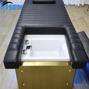 เก้าอี้นวดเท้าไฟฟ้าอเนกประสงค์ Kisen Luxury พร้อมไฟ LED อ่างแช่เท้า เตียงนวดหนัง PU ทันสมัย โต๊ะทำเล็บเท้าสำหรับร้านเสริมสวย - Product Image 2