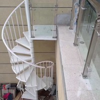 Escaleras en Espiral de Acero o Acero Inoxidable, Portátiles, Simples, Delgadas, Cortas, Redondas, de 4, 5, 8, 9, 10, 12, 36 Pies