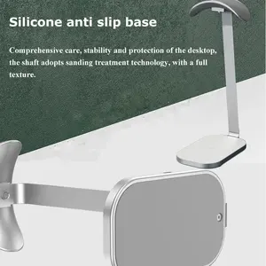 Support pour casque en alliage d'aluminium <span class=keywords><strong>Base</strong></span> antidérapante Chargeur de téléphone sans fil 15W Étagère d'affichage pour écouteurs de jeu Supports de bureau - Product Image 6