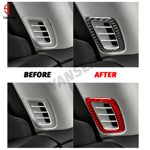 Para Mazda CX9 2016 2017 2018 2019 2020 2021 2022 2023 accesorios de fibra de carbono para puerta Interior de coche pegatina embellecedora de salida de aire - Product Image 3