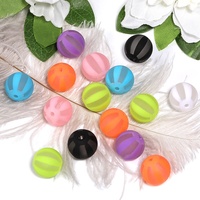 Nouveau Offre Spéciale 16mm coloré rond acrylique givre pastèque perles pour gros collier perles stylo bijoux