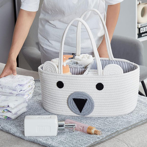 Panier de rangement pour bijoux portable en gros Corde de coton tressée transfrontalière Panier de rangement interne externe humide et sec amovible - Product Image 2