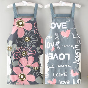 Tablier de cuisine pour femme, style 2023, en coton, durable, mode coréenne, imperméable, vêtements de travail ménagers - Product Image 2
