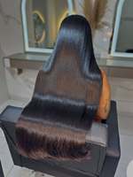 Parrucca 13x6 all'ingrosso senza colla con pizzo frontale HD, in capelli vergini indiani, con cuticole allineate, per donne nere