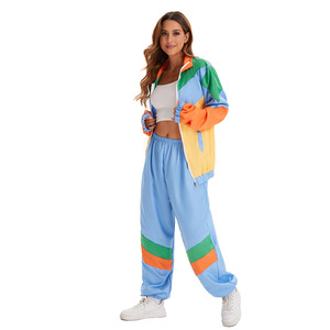 Chaqueta Retro Estilo Disco, Hip Hop y Rock de los 70, Unisex, Disfraz para Actuaciones en Escenario, Conjunto Deportivo Colorido para Adultos - Product Image 3