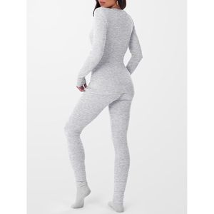 Thermal Underwear For Women Long Johns Fleece Lined <b>Base</b> <b>Layer</b> Pajama Set Cold Weather Top Bottom Winter Clothing - Product Image 5