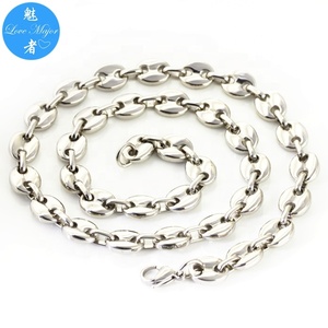10.5mm uomini chicchi di caffè <span class=keywords><strong>Marina</strong></span> catena collana in acciaio inox - Product Image 1