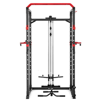 Cage de musculation multifonctionnelle professionnelle avec système de tirage vertical, rack à squats robuste et machine Smith pour salle de sport à domicile