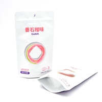 Sachet refermable personnalisé avec fermeture éclair, en plastique, pour aliments, snacks, bonbons, boissons – Logo personnalisé acceptable