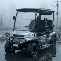 Lüks Elektrikli Golf Arabası LS2044A 4 Kişilik Lityum Bataryalı Golf Arabası Ayarlanabilir Direksiyon Mili Alüminyum Şasi