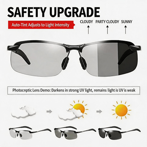 Half Rim <b>Rectangle</b> Sports Sunglasses <b>Mirror</b> Lenses Light Weight Unisex Outdoor Adult - Product Image 3