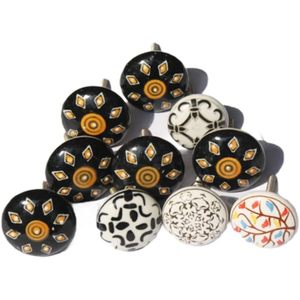 PARIJAT Artisanat Unique Belle Tiroir Décoratif Boutons Décoratifs Lot de 10 Poignées de Meubles Boutons pour Armoires Commode - Product Image 1