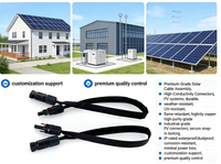 Câble solaire plat certifié TUV 4 mm² 6 mm² avec connecteur, fil d'extension photovoltaïque plat flexible pour système de panneaux solaires