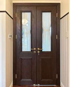 Soldes promotionnelles : Portes intérieures en bois massif peintes sur mesure, sculptées, pour maison et appartement, modernes et étanches - Product Image 6