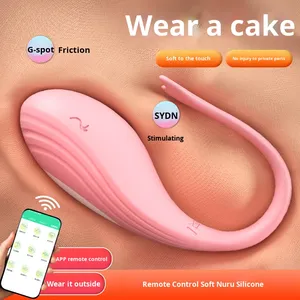 महिला हस्तमैथुन के लिए ऐप-नियंत्रित वायरलेस रिमोट पहनने योग्य वाइब्रेटर-वयस्क सेक्स खिलौना - Product Image 2
