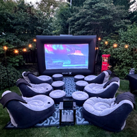 Écran de cinéma portable gonflable complet pour l'extérieur avec sièges à vendre