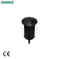 Lampu LED Outdoor Tahan Air 2.5W Lampu Tanam Tanah Bulat Aluminium Lampu Tangga 12V Lampu Pijakan Tangga IP67 Pencahayaan Luar Ruangan